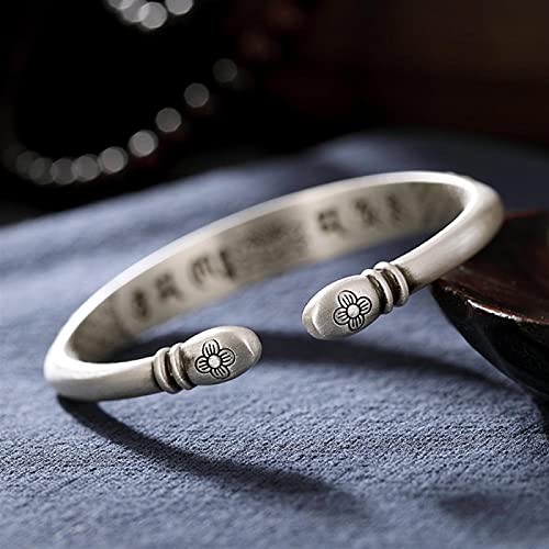 Bijoux dames s999 ouvert pur femmes bague ajustable en argent massif - 2