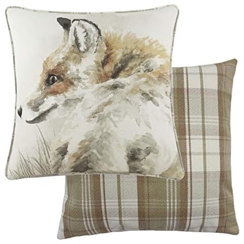 Evans Lichfield Watercolour Fox Cushion, 43cm Cover