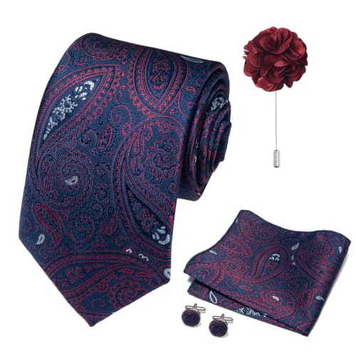 Image of joy alice 70 Colors Ties Set Men Mixed Color Necktie Handkerchief Cufflinks Brooch 3.15 Formal