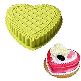 FantasyDay 10'' Love Heart Cake Mold Silicone Cake Mold Baking Pan for Anniversary Birthday Cake, Ta