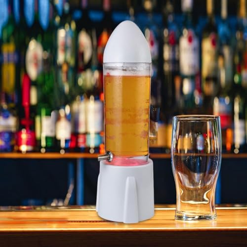 Dispensador de cerveza de torre elegante con iluminación recargable 6