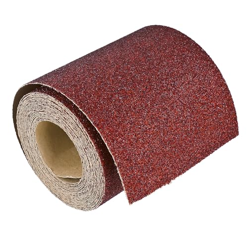 S&R Schleifpapierrollen Set, 5 Schleifpapier Rollen 93 mm x 5 m: Körnung P60, P80, P120, P180, P240, Schleifrollen zum Schleifen von Holz, Metall, Stahl, Edelstahl