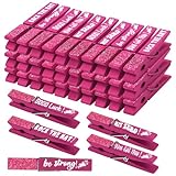 Kigeli 30 Pcs Spirit Clips Cheer Pins Cheerleader Gifts Clothes Pins for Backpacks Competition Glittered for...