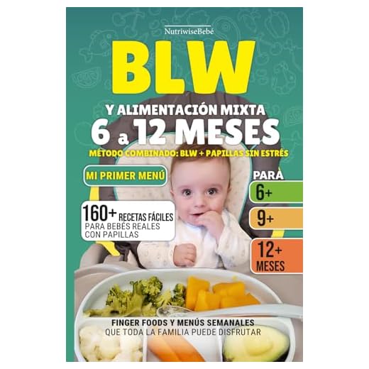 BLW Y ALIMENTACIÓN MIXTA 6 A 12 MESES – Método combinado sin estrés: 160+ Recetas Fáciles con Fotos a Todo Color para Bebés Reales: Papillas, Finger ... y Alimentación Complementaria para Bebés)