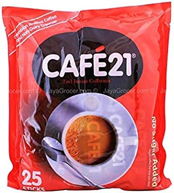 100 Sachets Cafe21 / 2 in 1 Instant Coffeemix No Sugar Added Free Express Delivery