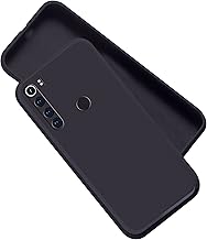 A rtistque Liquid TPU Silicone Matte Shockproof Flexible with Camera Protection Soft Back Cover Case for Realme 5 Pro - Black