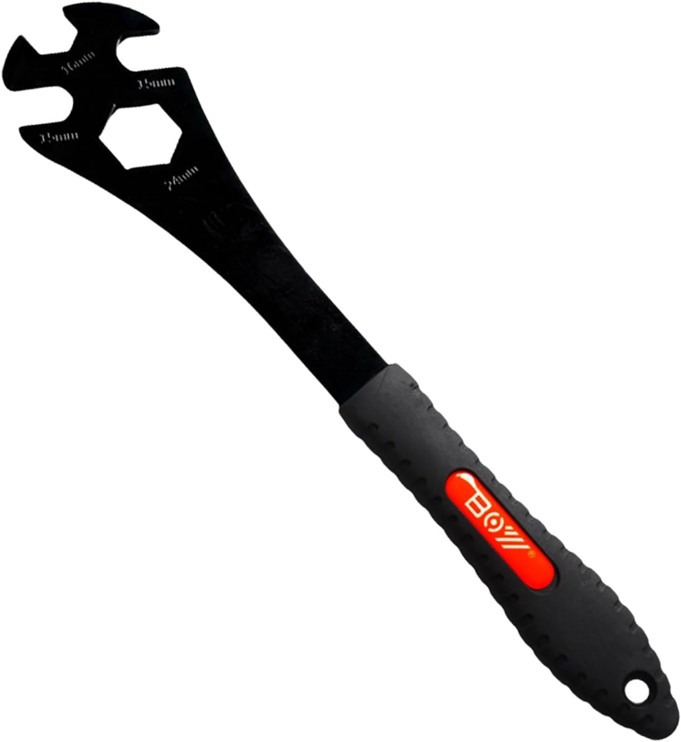 3 in 1 Bike Pedal Wrench, Bicycle Pedal Removal Tool Spanner with 323mm Extra Long Handle, Heavy-Duty Steel with 15mm/16mm/24mm (3 in 1) Openings, Ideal for Bike Repair