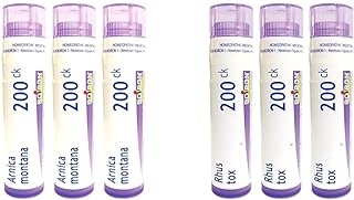 Boiron Homeopathic Arnica Montana for Muscle Pain Relief (3 Count) and Rhus Toxicodendron for Joint Pain Relief (3 Count)