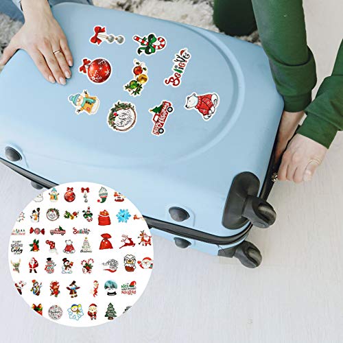 Toyvian 50 Folhas Adesivos de Natal Adesivos de Presente para Garrafas de Ãgua Adesivos de Vinil à P