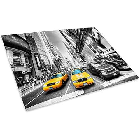New York Taxi Glass Chopping Board Saver Cover
