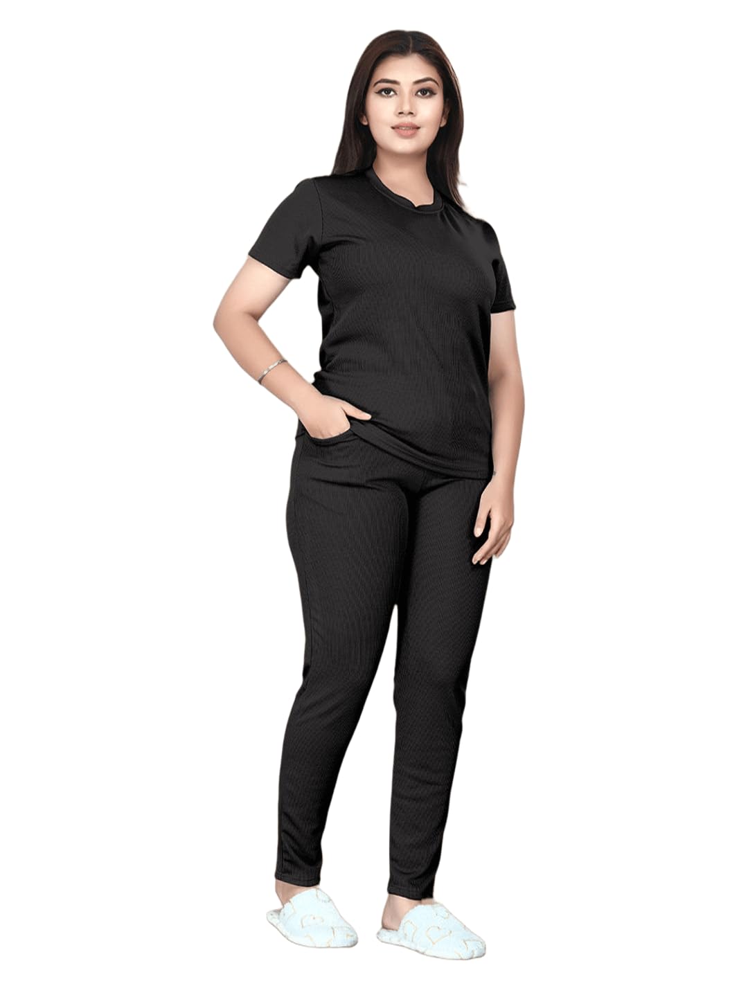GBM TRENDZ Women Tracksuit Set, Short Sleeve Top with Trousers, Casual Loungewear Co-ord Set, Fitness Outfit, Trendy & Breathable, GBM TRENDZ_TS-1029-picture-56