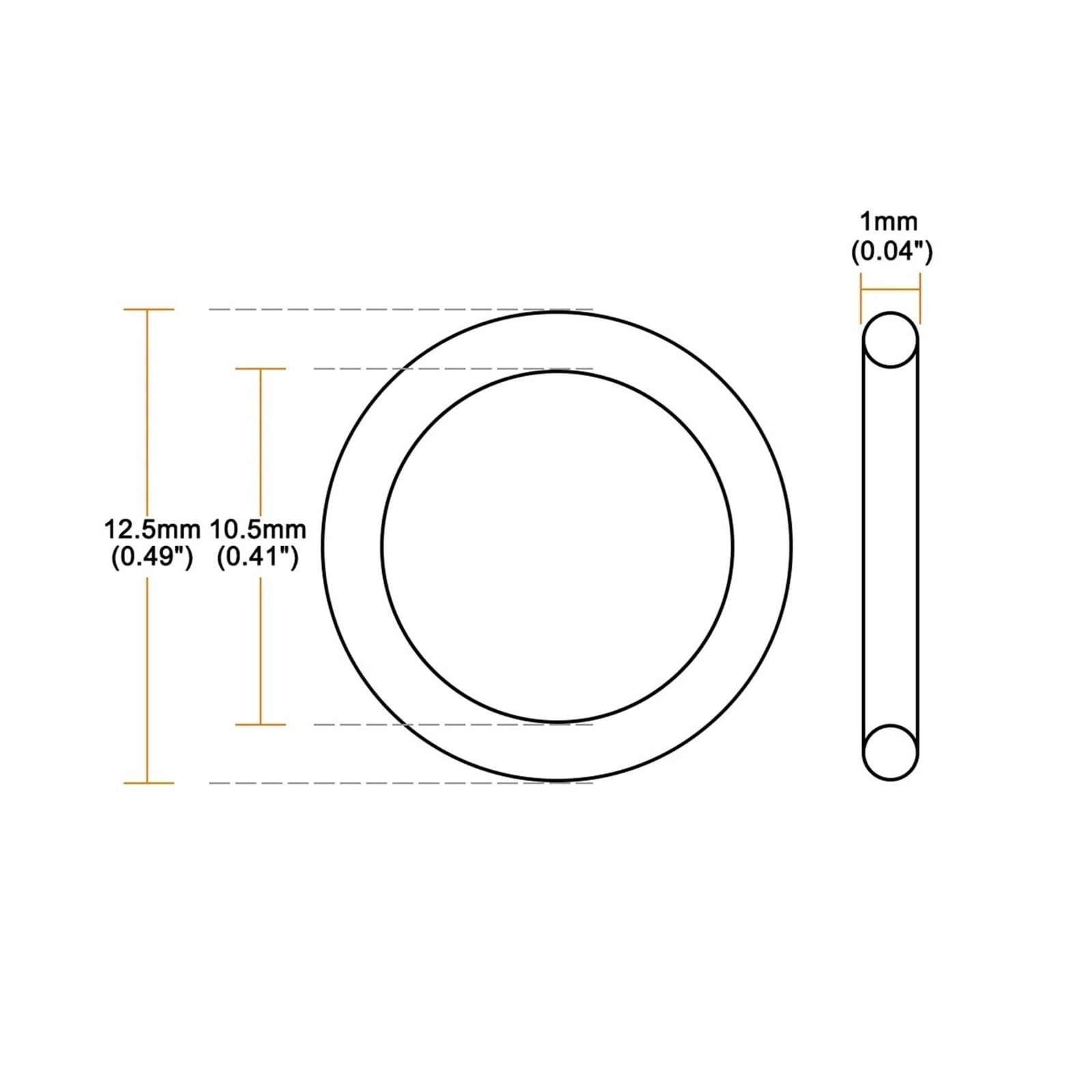 Accesorios de hardware 50 piezas de juntas tóricas de caucho de silicona Junta tórica de silicona Juntas tóricas de sellado Junta tórica de arandela Máquina de anillo Kit de junta resistente al aceite