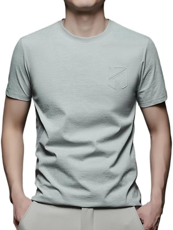 Mens White Short Sleeve Crew T-Shirts Comfortable White Tee Shirts for Women Stylish White Undershirts for Men