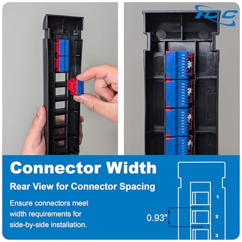 image for ICC 8 Port Blank Keystone Patch Panel with 89U Wall Mount Bracket, Wor