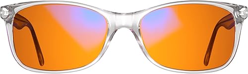 Swanwick Crystal Night Swannies - Lentes de bloqueo de luz azul 99% premium, antirreflejos, antifatiga y fatiga ocular para pantallas