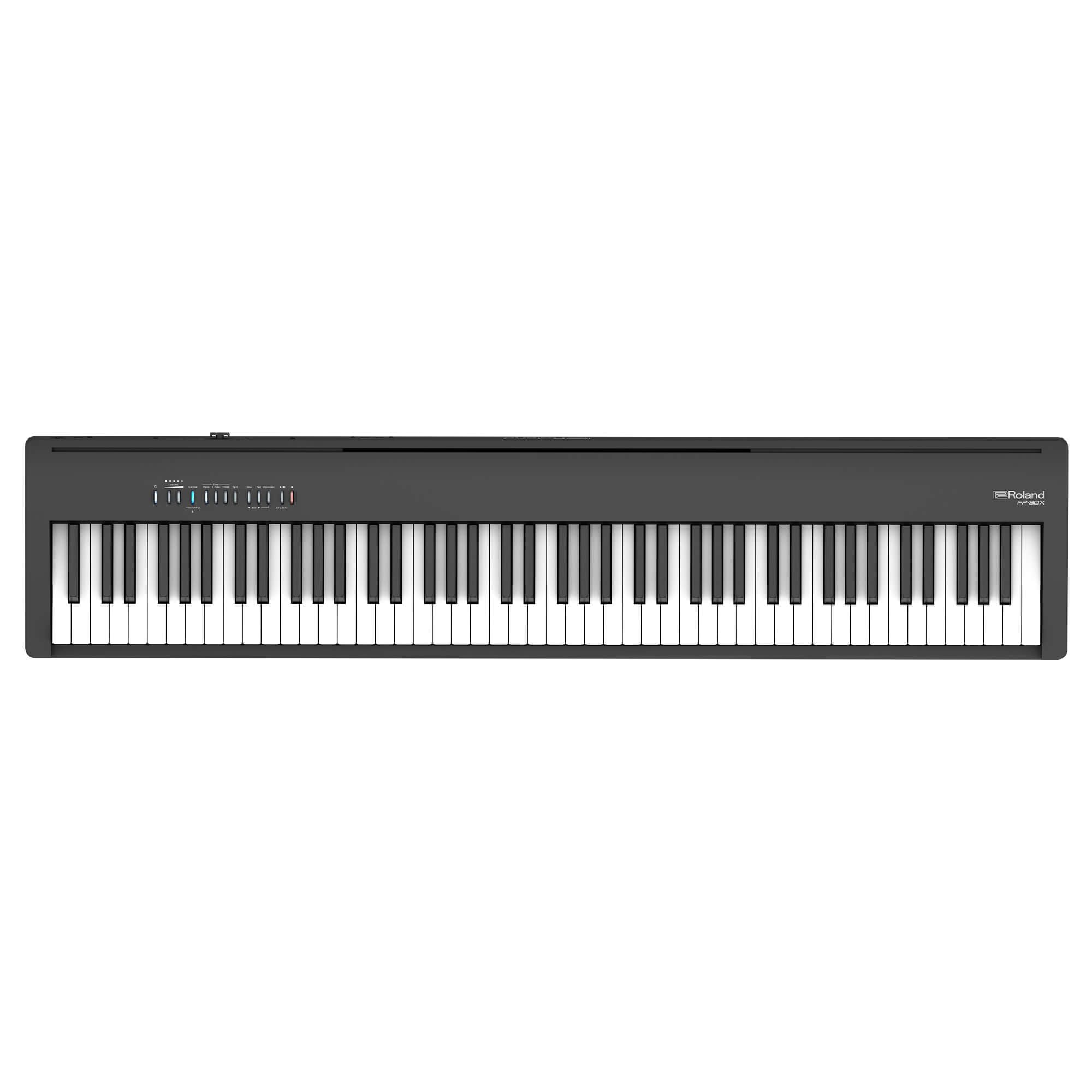 Roland FP-30X, Slim & Stylish 88-Note Digital Piano, Rich Tone & Authentic Ivory-Feel, Built-In Powerful Amplifier & Stereo Speakers, Onboard Sounds, Bluetooth & MIDI Connectivity - Black