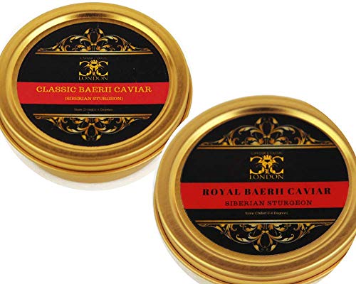 Dúo de 125g de Caviar de Esturión Siberiano. (2 x125 gr) baerii Real y Clásico. Entrega gratuita de 1-2 días std Cover