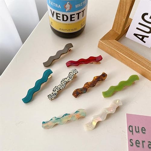 Toderoy 8 Pcs French Design Hair Barrette Tortoise Shell Celluloid Crocodile Clips For Women Acetic Acid Hair Accessories For Girls #TOP6