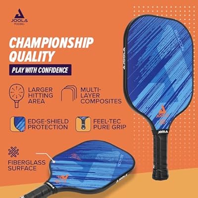 JOOLA Pickleball Paddle Reinforced Fiberglass Surface, Honeycomb Polypropylene Core, USAP Approved Paddles, Durable & Beginner-Friendly Pickleball Racket w/Comfortable Grip, Multiple Colors