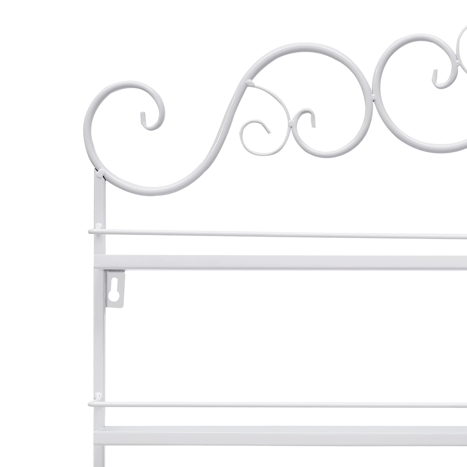 Soporte para esmalte de uñas de 5 niveles, soporte para esmalte de uñas, organizador de pared de metal para esmalte de uñas (blanco)