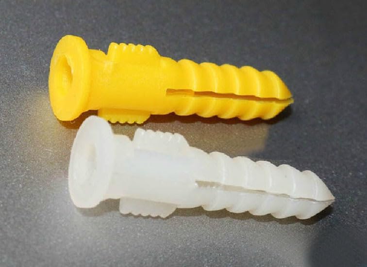 Generic 6x30mm Wall Screw Nail Anchor, Plastic Self-Drilling Drywall Anchor, 50 Pack, M6x30mm