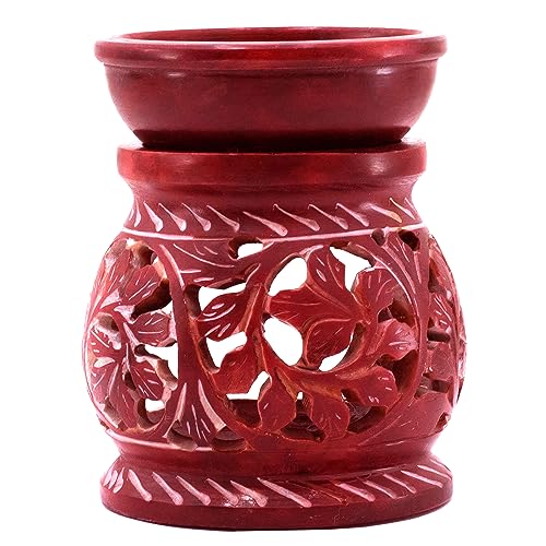 Aroma Diffuser Essential Oil Diffuser for Home, Tea Light Oil Burner for Serenity, Wellness Gift, Indoor Fragrance (Soapstone)
