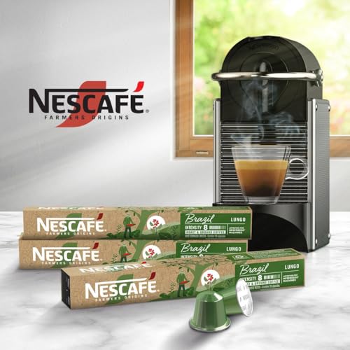 Nescafé Farmers Origins Brazil - Cápsula compatível Nespresso, 1 caixa com 10 cápsulas
