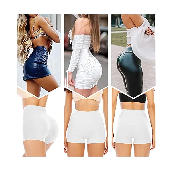 Slip Shorts for Women Under Dress Tummy Control Shapewear Underwear Seamless Shaping Boyshorts Panties (#2 Slimming White,M)