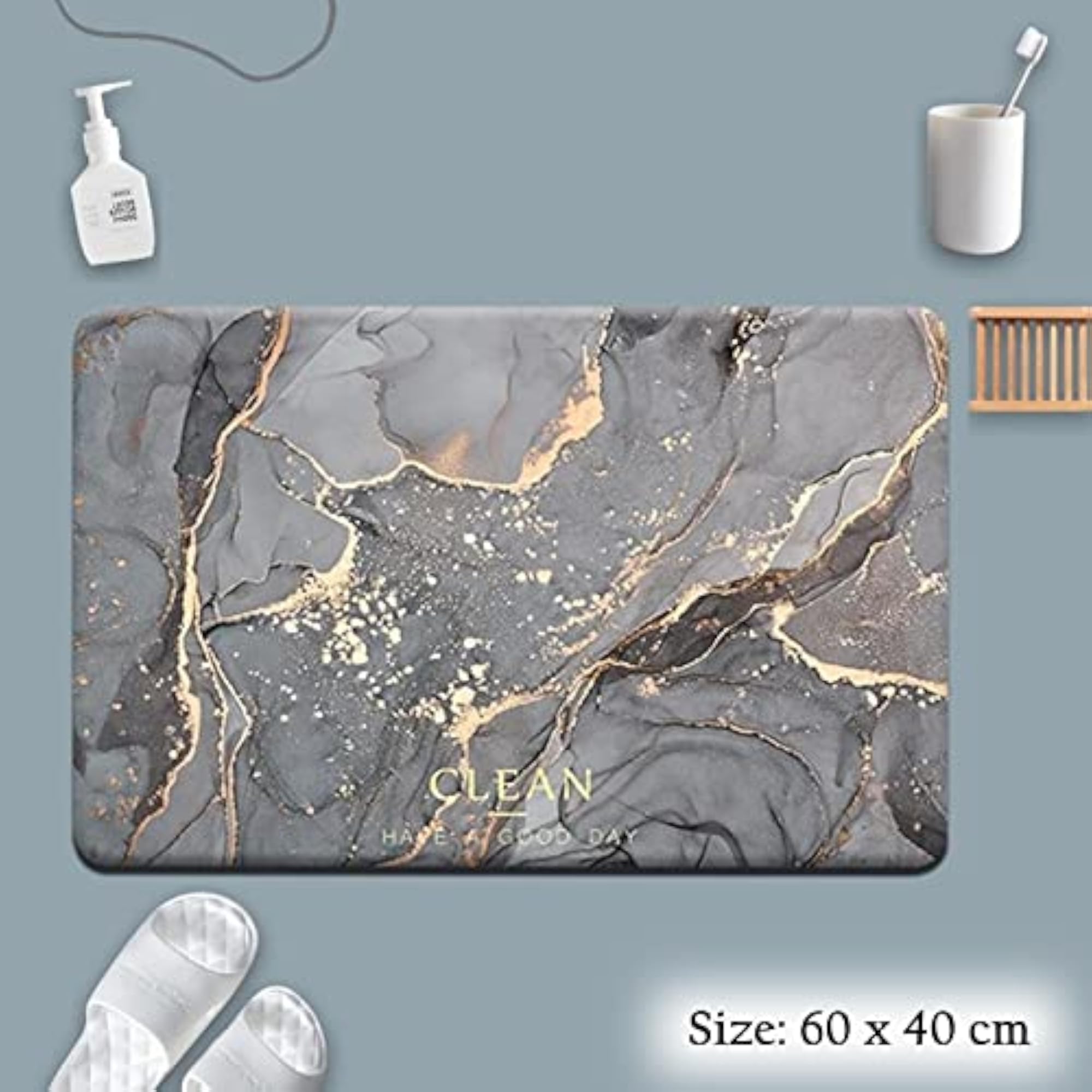 Quick-Drying Bathroom Carpet, Non-Slip Bottom