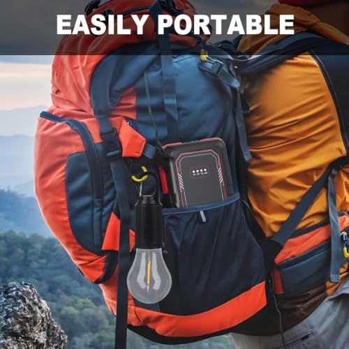 Image of Trendymart Rechargeable LED Camping Lantern - Waterproof Hanging Tent Light with USB Charging & 3 Light Modes for Hiking, Emergency, Camping & Car Repair (Pack of 1)