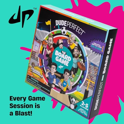 Image of Dude Perfect Board Game with Soccer Add On; Action Packed Sports Challenges for Competitive Kids and Families | Perfect for Family Game Night; 2 to 5 Players; Ages 4 and up