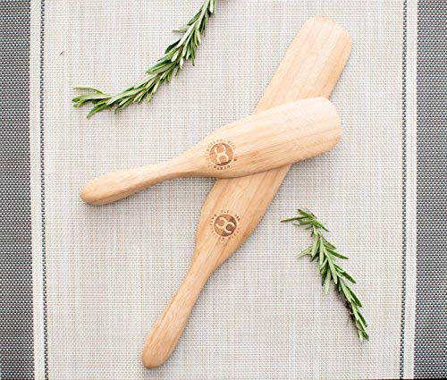 Crate Collective - Best Kitchen Utensils and Accessories - Wooden Spoons for Cooking - 4 Piece Bamboo Spurtle Set (13-Inch Spurtle, 11-Inch Slotted Spurtle, 9-Inch Spurtle, and 9-Inch Spreader) - Thumbnail 2