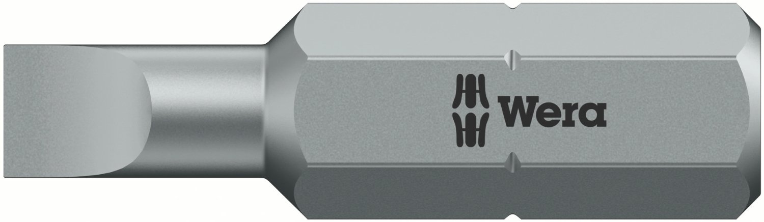 Wera 05346280001 Kraftform 819/1/6 PH Hexagon Combination Screwdriver, Strong Permanent Magnet, With Vario/Slotted/Phillips Bits, 1/4" Head, 120mm Blade Length