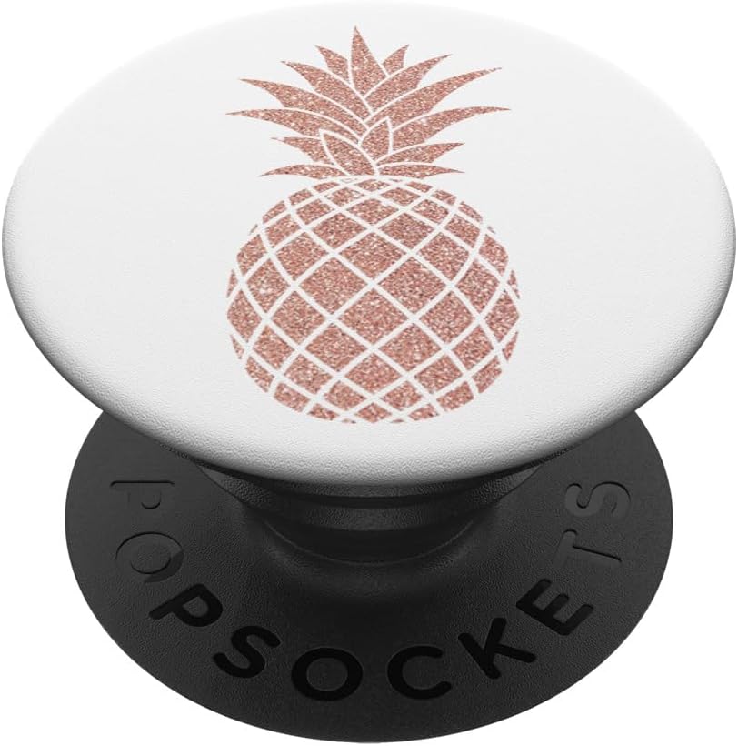Pop out Phones Collapsible holder Rose pink pineapples PopSockets PopGrip for MagSafe