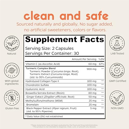 Zenkgo 21A00201 Chondroitin Boswellia Msm Turmeric Hydrolyzed Collagen - Joint Support Supplement thumb #2