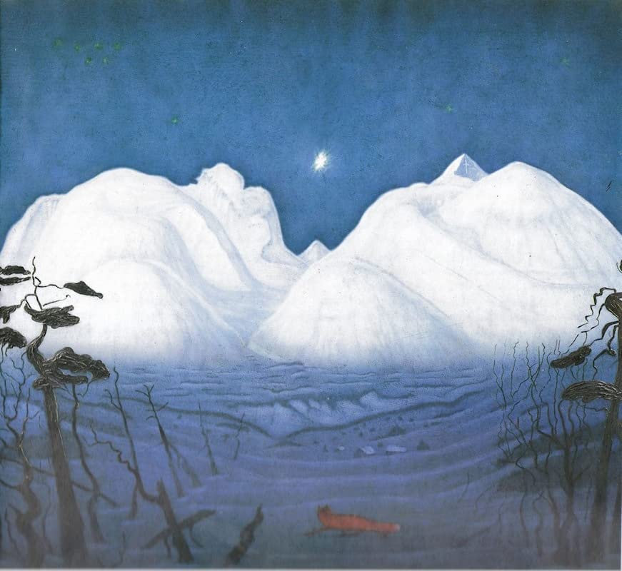 Toile Vinternatt I Fjellene Harald Sohlberg 60x90cm pour l'ambiance apaisante de votre salon