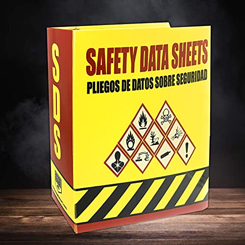 Sds Binder, Heavy Duty 3 Ring Binder 3 Inch, English Spanish Bilingual, 600 Safety Data Sheets Capacity, Pack Of 2 #TOP6