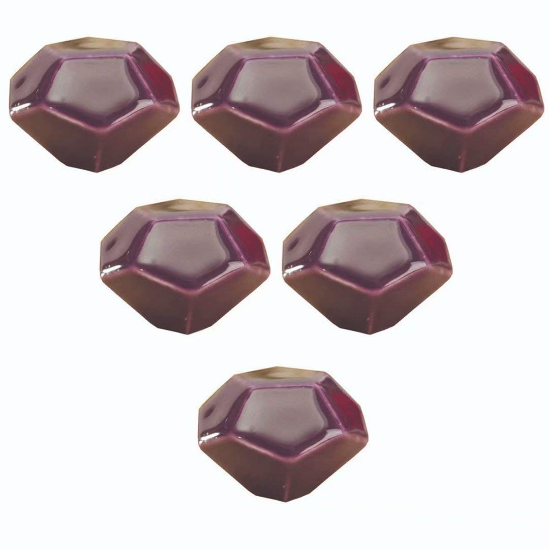 6 pomelli per cassetti, in ceramica, per mobili, cucina, camera da letto, ufficio, armadietti, porte, mobili, cassettiere, maniglie per armadi, guardaroba, decorazioni per la casa (viola)
