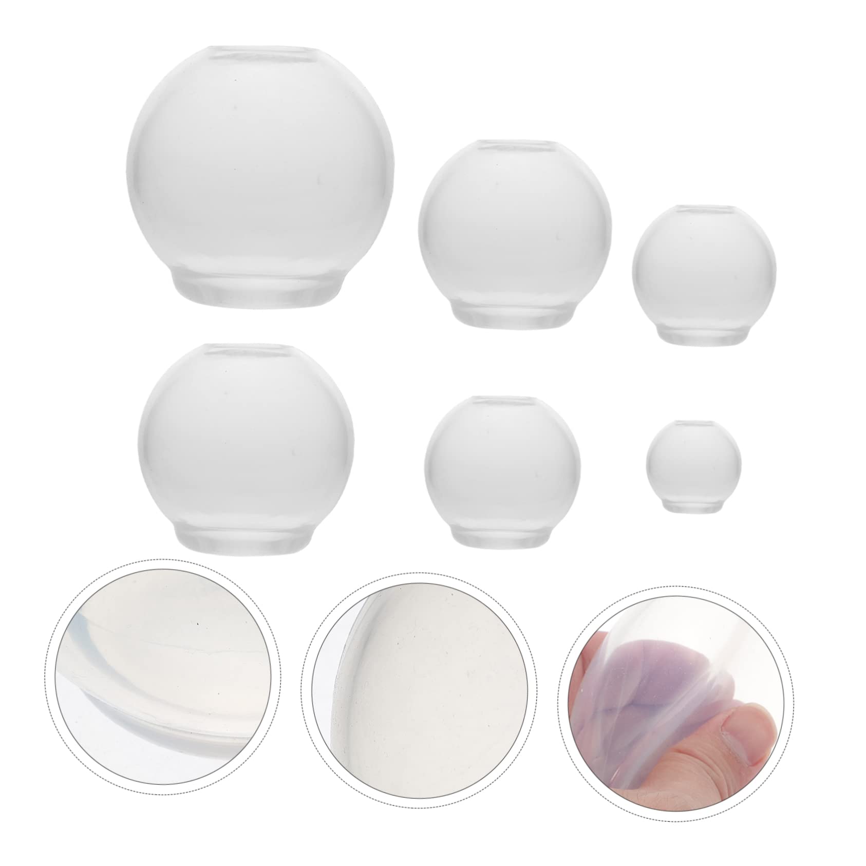 Lurrose 6stücke Silikonform Für Kristallball Diy Ornament Mould Bastelformen Kugelformen Leicht Zu Reinigen Und Recycelbar Für Handarbeiten Und Seifenherstellung
