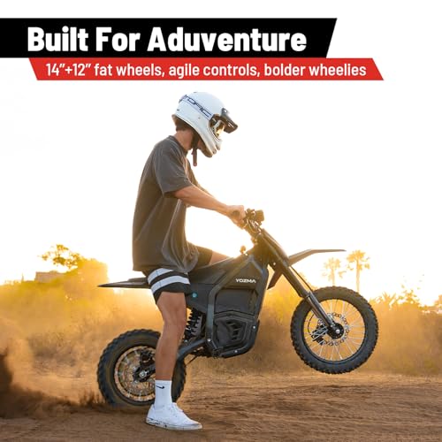 Yozma IN10 Electric Dirt Bike, 2600W 40MPH Electric-Motorcycle with 48V/23AH Battery Ebike, Full Hydraulic Brakes and Suspensions Mountain Off-Road E Dirt Bike, for Teens & Adults (Black) - Image 2
