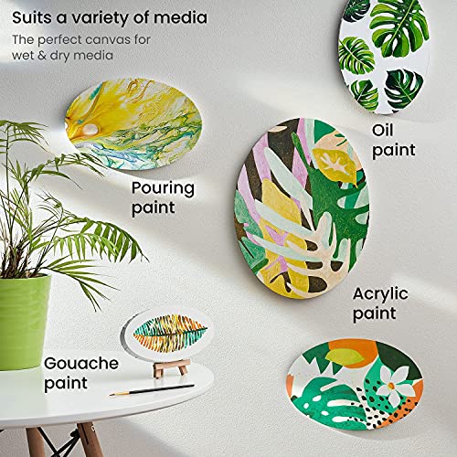 10Pcs Oval Craft Wood 7X4.3 Inch Unfinished Wood Crafts,Wood Circles For Crafts, Wooden Oval Cutout,Painting And Wedding Decorations #TOP6