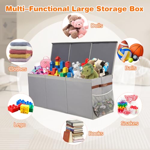 image for QYYDWN Extra Large Sturdy Toy Box, 40
