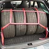 Unser Reifennetz bietet eine sichere Ladungssicherung für PKWs und den Kofferraum, indem es die Autoreifen effektiv sichert und ein Verrutschen während des Transports verhindert.