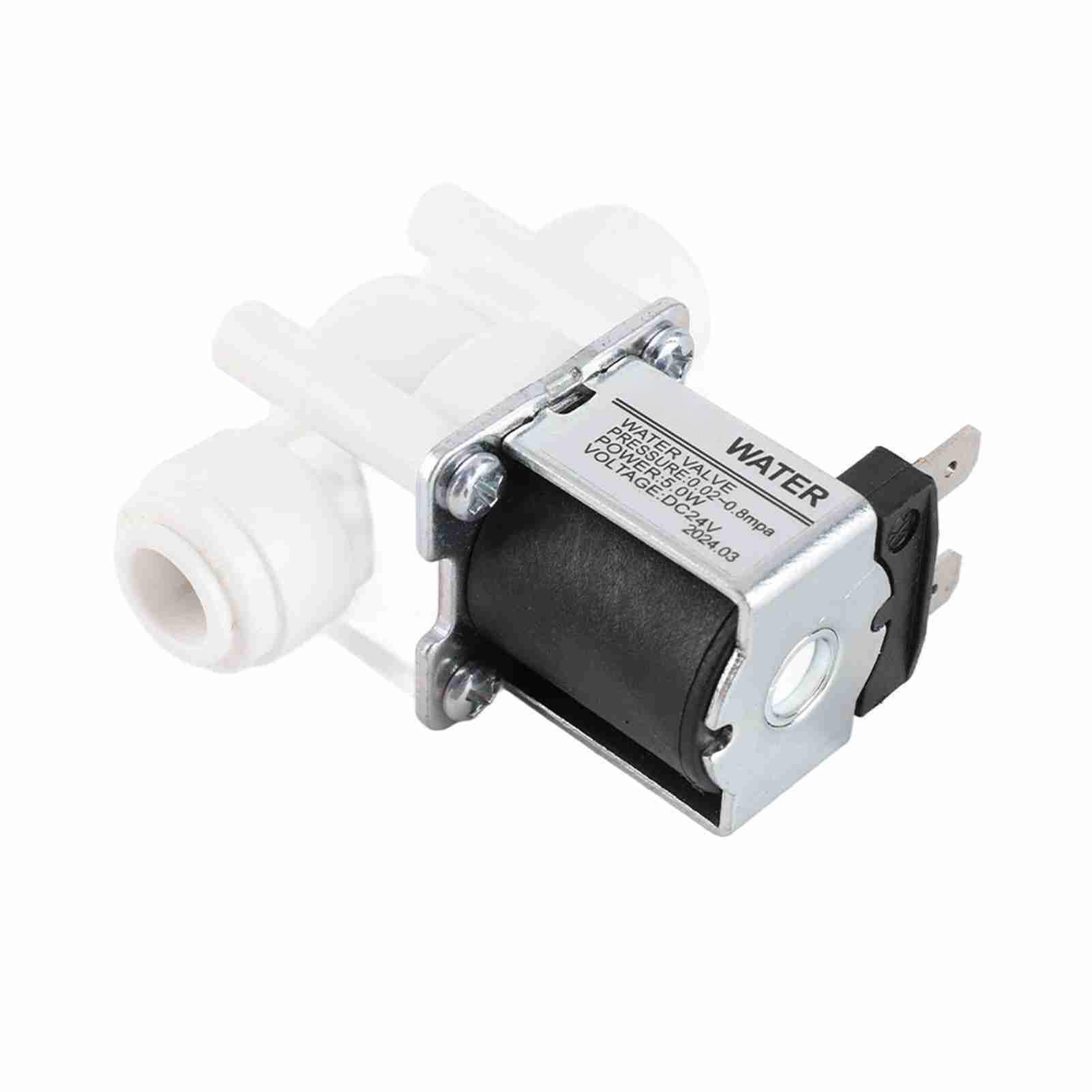 FTVOGUE Elettrovalvola per Ingresso Acqua 24V N/C Purificatore d'acqua 3/8 Accessori Meccanici per Valvole ad Attacco Rapido