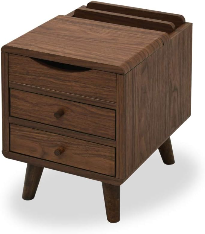 TSFAP0032BR Chest, Stylish, Compact, Cute, Side Chest, Slim, Width 11.8 inches (30 cm), Depth 15.4 inches (39 cm), Drawer, Storage, Magazine Rack
