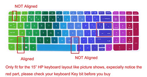 Protector de Teclado Compatible para HP 15.6" Rainbow miniatura 2