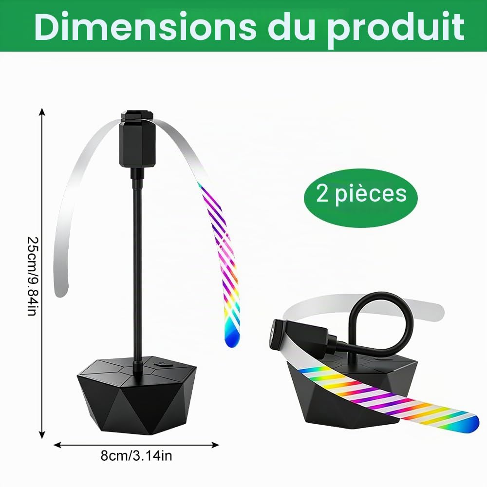 Ventilateur Anti-Mouches, 2 Pièces Ventilateur Anti-moustiques Mouches Fly Fan sans Produits Chimiques Répulsif à Mouches Répulsif à Pales pour Intérieure et Extérieure
