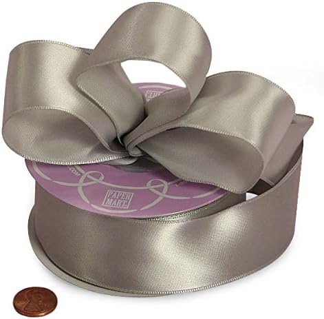 Silver Wired Satin Ribbon 1 1/2" X 25 Yards