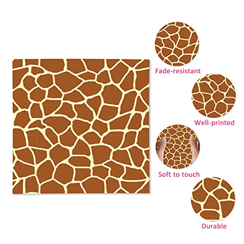 40Pcs Safari Giraffe Animal Print Napkins Disposable Jungle Animals Giraffe Dinner Paper Napkins Texture Tableware Birthday Baby Shower Party Supplies #TOP2
