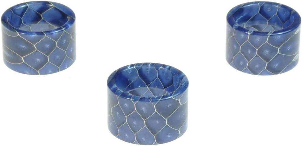 ArmerahDrip Tip for Smok TFV16/TFV18/TFV-Mini V2 Short/X-Wide Cobra Epoxy Resin 3 Pack Blue